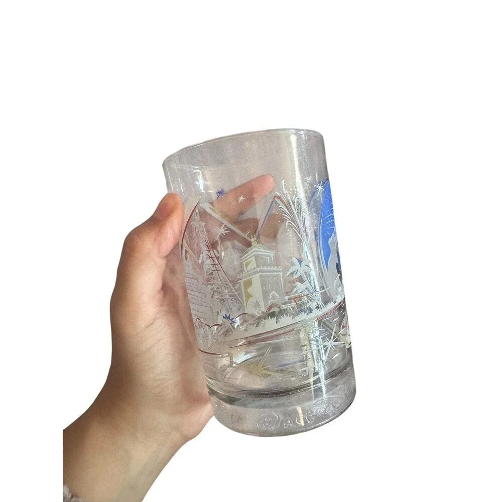 McDonalds Walt Disney World 25th‎ Anniversary Mickey Mouse Epcot Glass Cup